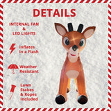 Fraser Hill Farm 15 ft. Pre-Lit Reindeer with Moving Head