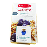 Rubbermaid TakeAlongs Twist & Seal Blue 1.2 Cups Food Storage Container 2 Pack