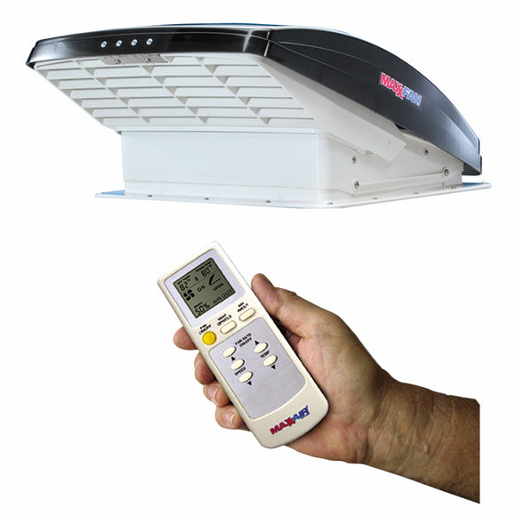 MAXXAIR 00-07500K MaxxFan Deluxe with Remote – Smoke – 00-07500K