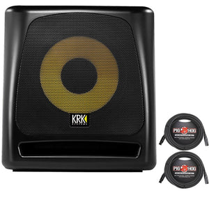KRK 10S2 V2 10” Active Studio Subwoofer with (2) 20ft XLR Cables