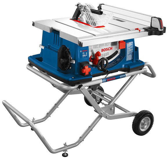 Bosch Power Tools Tablesaw 4100-10 – 15 Amp 10 In. Corded Portable Jobsite Table Saw with Gravity Rise Wheeled Stand – Ideal for Heavy Duty Cutting, Home Builders