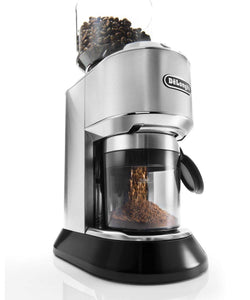 DeLonghi KG 521M America KG521 Dedica Conical Burr Grinder with Porta Filter Attachment Silver