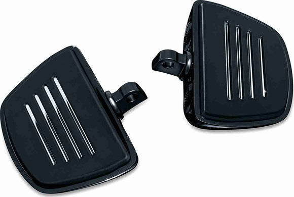 Kuryakyn 7578 Motorcycle Accessory: Premium Mini Board Floorboards with Male Mount Adapters, Gloss Black, 1 Pair