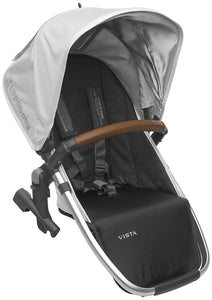 2018 UPPAbaby Vista RumbleSeat – Loic (White/Silver/Saddle Leather)