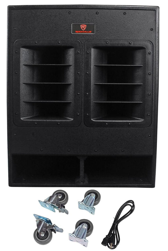 Rockville RBG18FA 18 3000w Active Powered Pro Subwoofer Folded Horn PA/DJ Sub