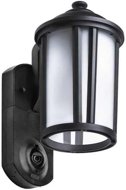Maximus Video Security Camera & Outdoor Light – Traditional Black – Compatible with Alexa