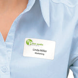 Name/textile labels removable A4, 80 x 50 mm, separable white made of acetate silk, printable (4412)