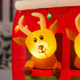 Home Accents Holiday 9 ft Giant-Sized LED Inflatable Santa’s Stable with Reindeer