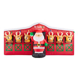 Home Accents Holiday 9 ft Giant-Sized LED Inflatable Santa’s Stable with Reindeer