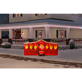 Home Accents Holiday 9 ft Giant-Sized LED Inflatable Santa’s Stable with Reindeer
