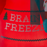 Home Accents Holiday 6 ft. Animated Inflatable Shivering Snowman with Ugly Sweater