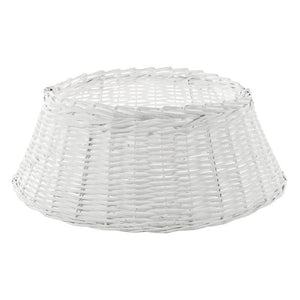 Home Accents Holiday 27 in. D White Wicker Christmas Tree Collar