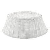 Home Accents Holiday 27 in. D White Wicker Christmas Tree Collar