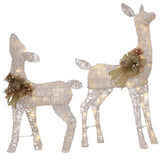 Home Accents Holiday 3 ft LED Lighted White Deer and Doe