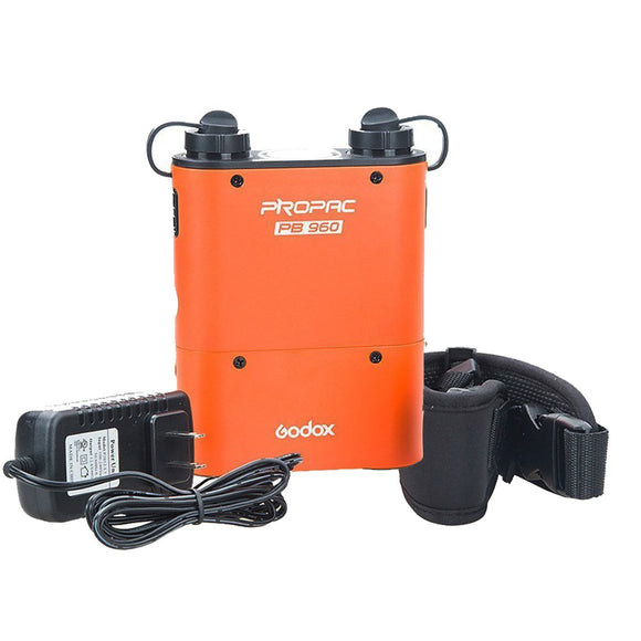 Godox Propac PB960 Flash Power Battery Pack Dual Output for Canon Sony Nikon Metz Camera (Orange)