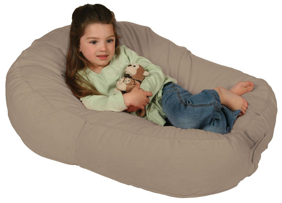 Leachco Pillay Plush Sling-Style Lounger Latte