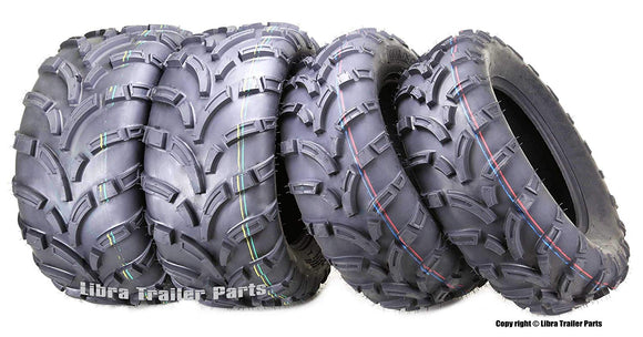 Set of 4 New WANDA ATV/UTV Tires 25×10-12 Front & 25×11-12 Rear /6PR P373