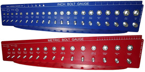 SAE and METRIC Bolt Gauges Check a Thread Nut Fastener Size