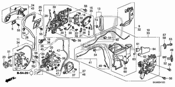 Genuine Honda 72610-SHJ-A22 Right Slide Door Power Latch Assembly
