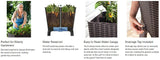 Easy Grow Garden Patio Planter with legs 120L