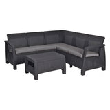 Corfu II Relax L Shape Corner Outdoor Sofa Set Graphite