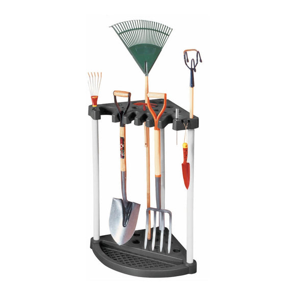 Corner Garden Tool Rack Black