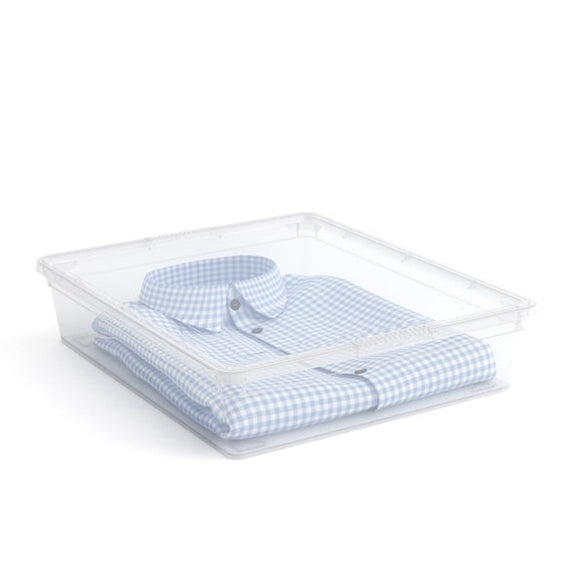 C Box Flat w/ Lid Transparent