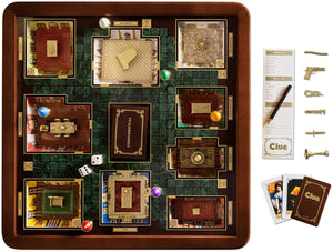 Clue Luxury Edition Board Game by Winning Solutions with Gold Foil-Stamped Board, Deluxe Storage Box and Accessories