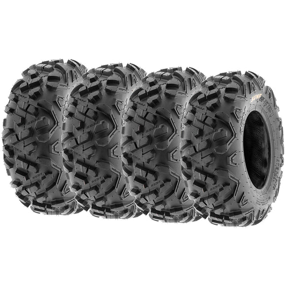 Set of 4 SunF Power.II ATV Go-Kart Tires 145/70-6 (14×6-6) Front & 145/70-6 (14×6-6) Rear, All-Terrain Off Road, 6 PR, A051