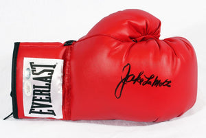 Jake Lamotta Autographed Red Everlast Boxing Glove – Witness – JSA Certified – Autographed Boxing Gloves