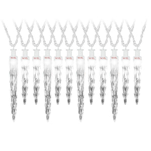LightShow ColorMotion 24-Light White Deluxe Christmas Icicle LED String Light