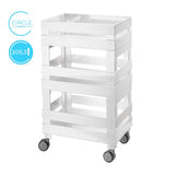 Tidy & Store Organising Cart Trolley Low White