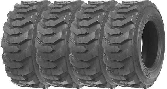 Set of 4 New WestLake Heavy Duty 10-165/10PR G2 Skid Steer Tires for Bobcat w/Rim Guard