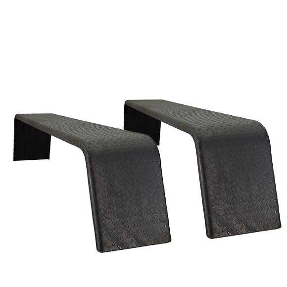 RecPro Steel 14 Gauge Diamond Tread Plate Tandem Axle Trailer Fenders 10′ x 72′ x 13′ | Made in America (2 Pack)