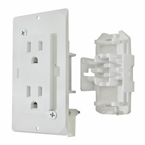 Diamond Group by Valterra DG15TVP Decor Receptacle with Cover – 15A, 125V, White – DG15TVP