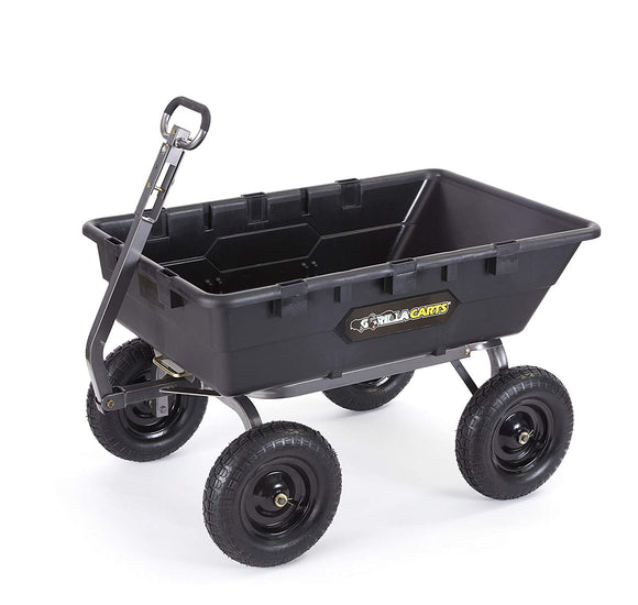 Gorilla Carts GOR10-16 Super Heavy Duty Poly Dump Cart 1500-lb Capacity
