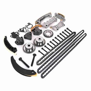 Engine Timing Chain Kit w/Chain Guide Tensioner Sprocket for Buick Enclave Lacrosse Cadillac CTS SRX Chevy Equinox Malibu Traverse GMC Acadia Replace # 9-0753S