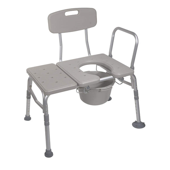 Drive Medical Combination Plastic Transfer Bench with Commode Opening