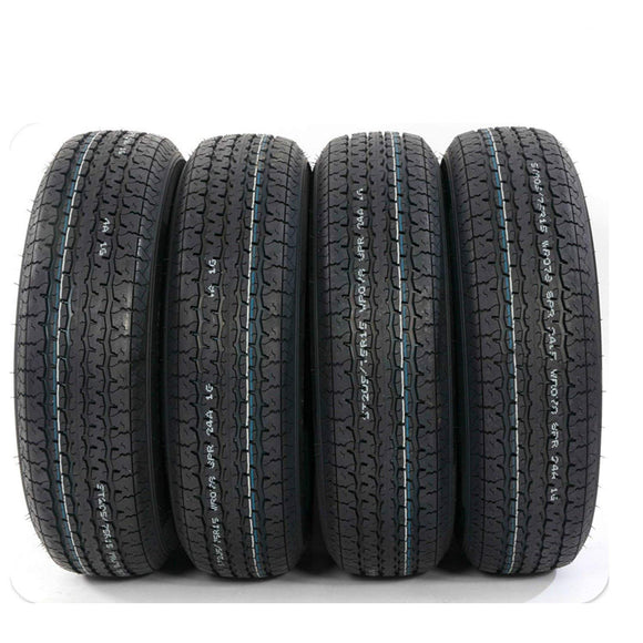 Pack of 4 New ST205/75R15 Trailer Tires 8 PLY RATED 205/75R15