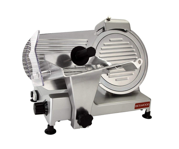 BESWOOD 10 Premium Chromium-plated Carbon Steel Blade Electric Deli Meat Cheese Food Slicer Commercial and for Home use 240W BESWOOD250