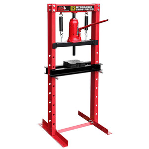 Torin Big Red T51201 Steel Frame Hydraulic Shop Press, 12 Ton Capacity