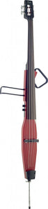 Stagg EDB-3/4RDL TR Deluxe 3/4 Size Electric Double Bass with Gig Bag Included – Transparent Red