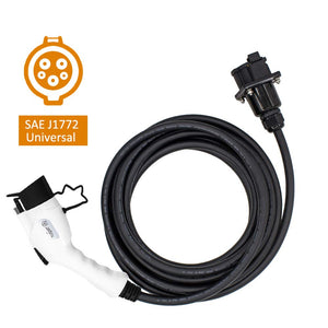 MUSTART 32 Amp 20 Ft J1772 Extension Cord for EV Charger Electric Vehicle Charging Stations