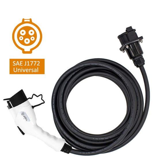 MUSTART 32 Amp 20 Ft J1772 Extension Cord for EV Charger Electric Vehicle Charging Stations