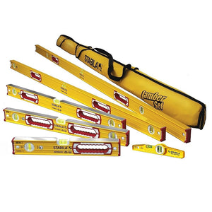 Stabila 78496 Type 196 Heavy Duty Complete 6 Level Kit – 78 /48 /32 /24 /16 /10 Die Cast Magnetic Torpedo Level Includes Nylon Carrying Case