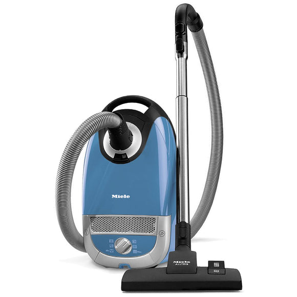Miele Complete C2 Hard Floor Canister Vacuum Cleaner with SBD285-3 Combination Rug and Floor Tool + SBB400-3 Parquet Twister XL Floor Brush – Tech Blue
