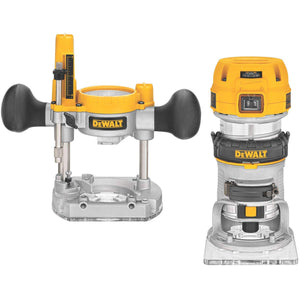 DEWALT DWP611PK 125 HP Max Torque Variable Speed Compact Router Combo Kit with LED’s