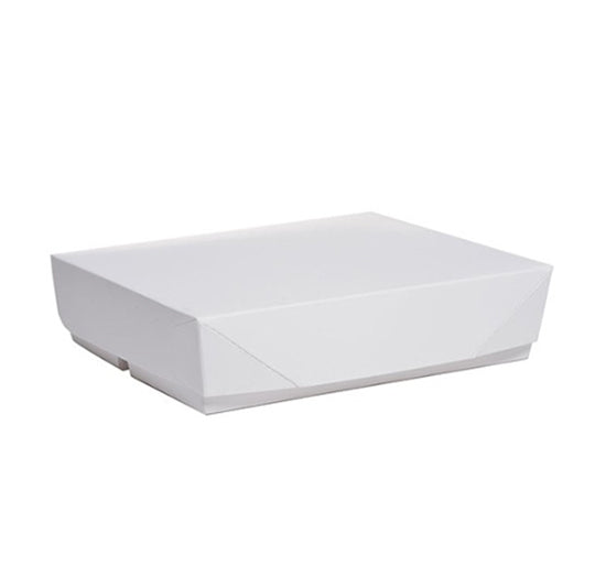 Lunch Paper Box Big White Carton (100 pieces)