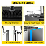 Premium Full Size Double Tap Kegerator Dispenser Refrigerator