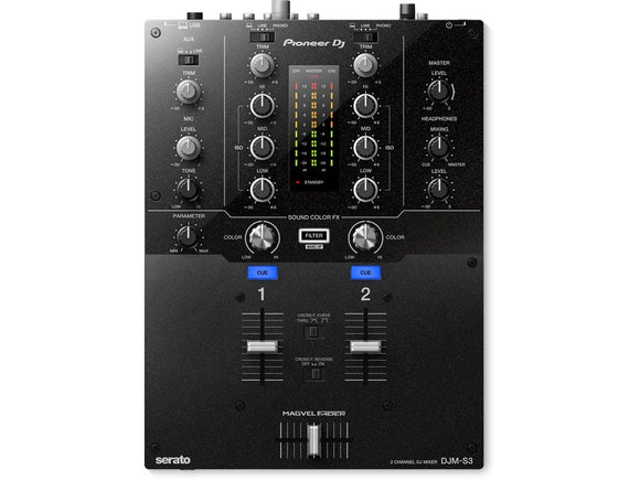 Pioneer DJ DJM-S3 2 Channel Mixer for Serato DJ